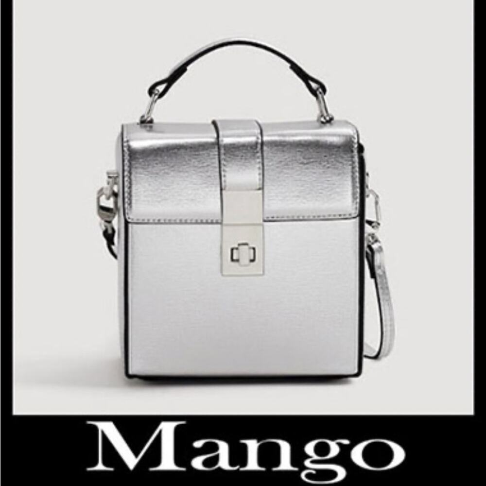 Mango Coffer bag silver crossbody purse New never used trendy fresh look